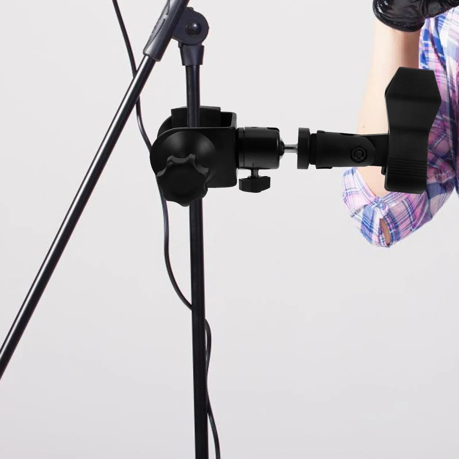 1Set Sax Mic Clip Spring Holder Microphone Mount Clamp Secure Mic Stand Mounting Accessory Microphone Clip Camera Monitor Mount
