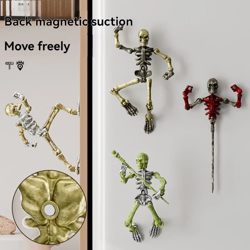 Figura d'azione scheletro di Dio della Morte, divertente robot Shapeshift mobile multi-giunto, giocattoli decorativi per ornamenti manichino di Halloween