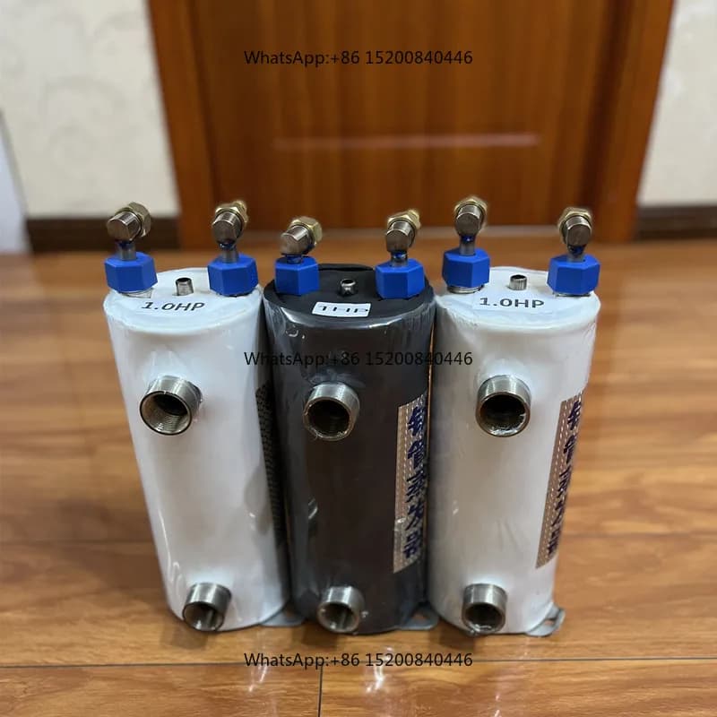 Evaporatore a tubi in titanio da 1HP in acciaio inossidabile 304, scambiatore di calore verticale a tubi in titanio, pistola in titanio per acqua di mare e acqua dolce.