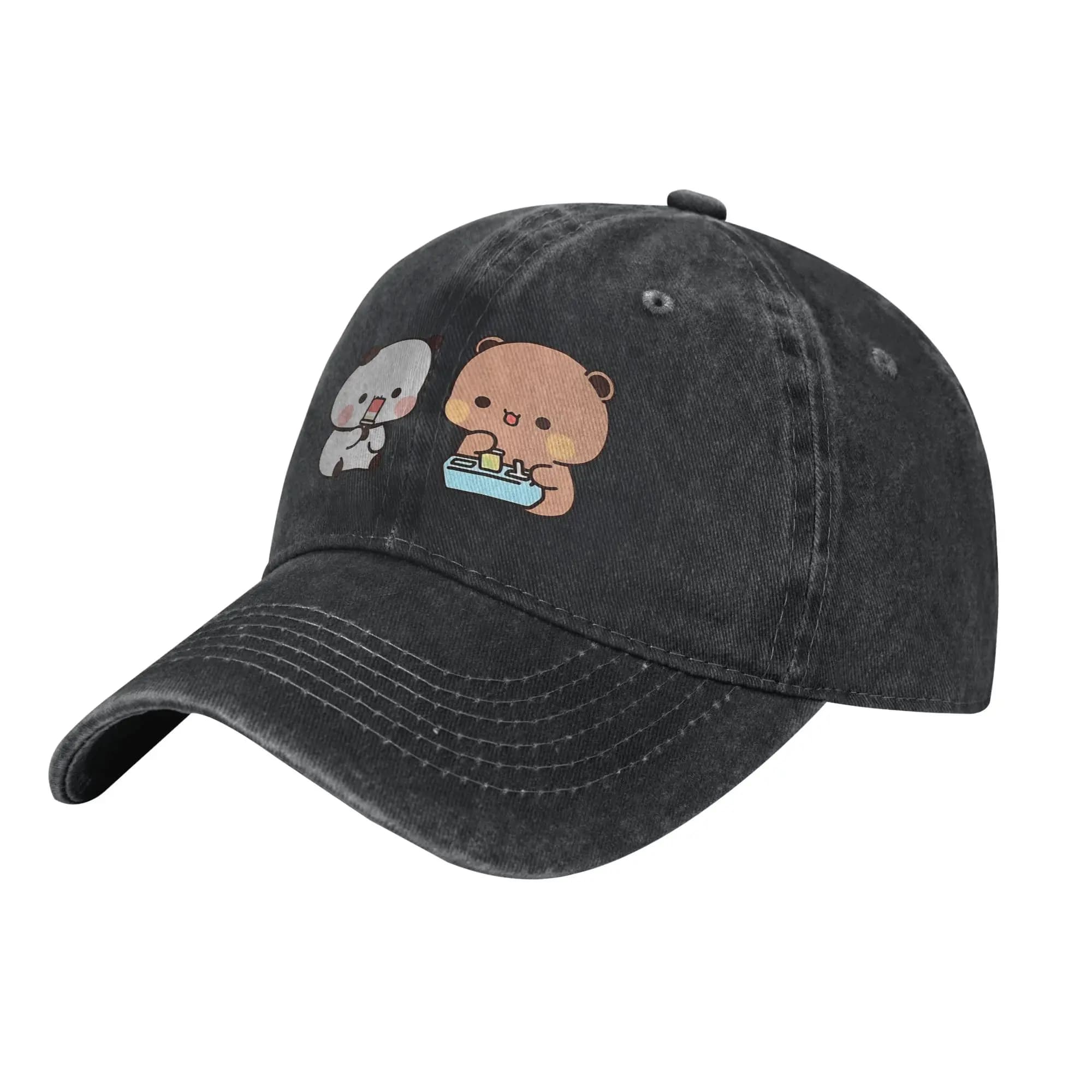 Bubu And Dudu Eating Popsicle Together Sun Baseball Cap Streetwear Men Adult Washed Trucker Hat Sunscreen Baseball Caps