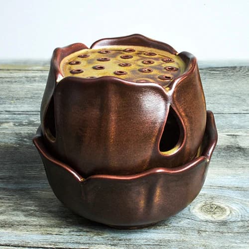 [Shiqu Ge] Bruciatore di incenso in ceramica grossolana in stile giapponese, piatto in ceramica, creativo