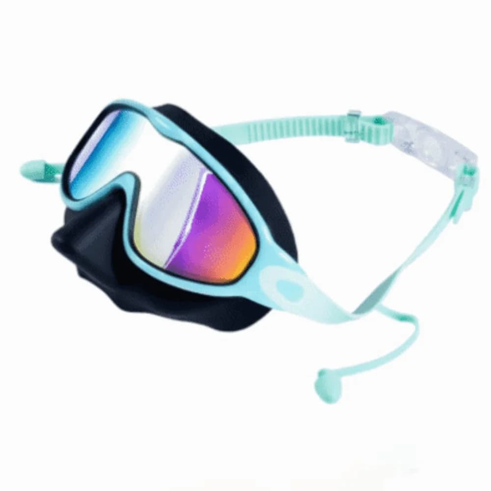 Men Wide View Swim Goggles Anti-Fog UV Protection Swimming Goggles Large Frame Silicone Diving Goggles Outdoor Swimming