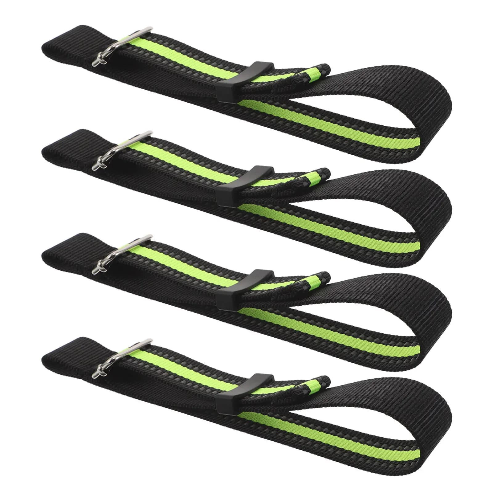 4 Pezzi Cinghie di Fissaggio per Freni da Sci, Regolabili a Sgancio Rapido, Fibbie per Cinghie Freno Sci, Anelli di Ricambio per Snowboard
