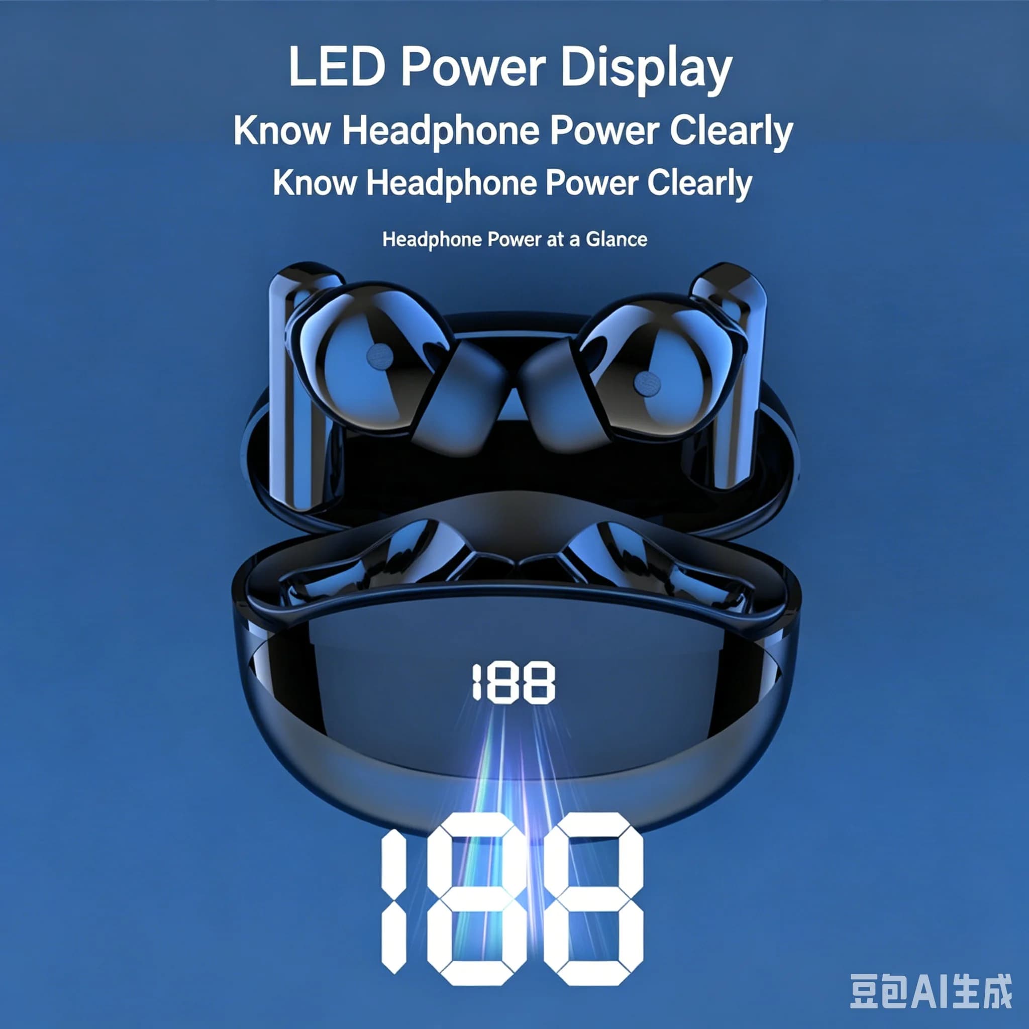 Mate 80 True Wireless Earbuds Bluetooth 5.4 ANC ENC Noise Cancelling Headphones Low Latency Gaming Headset With LED Digital