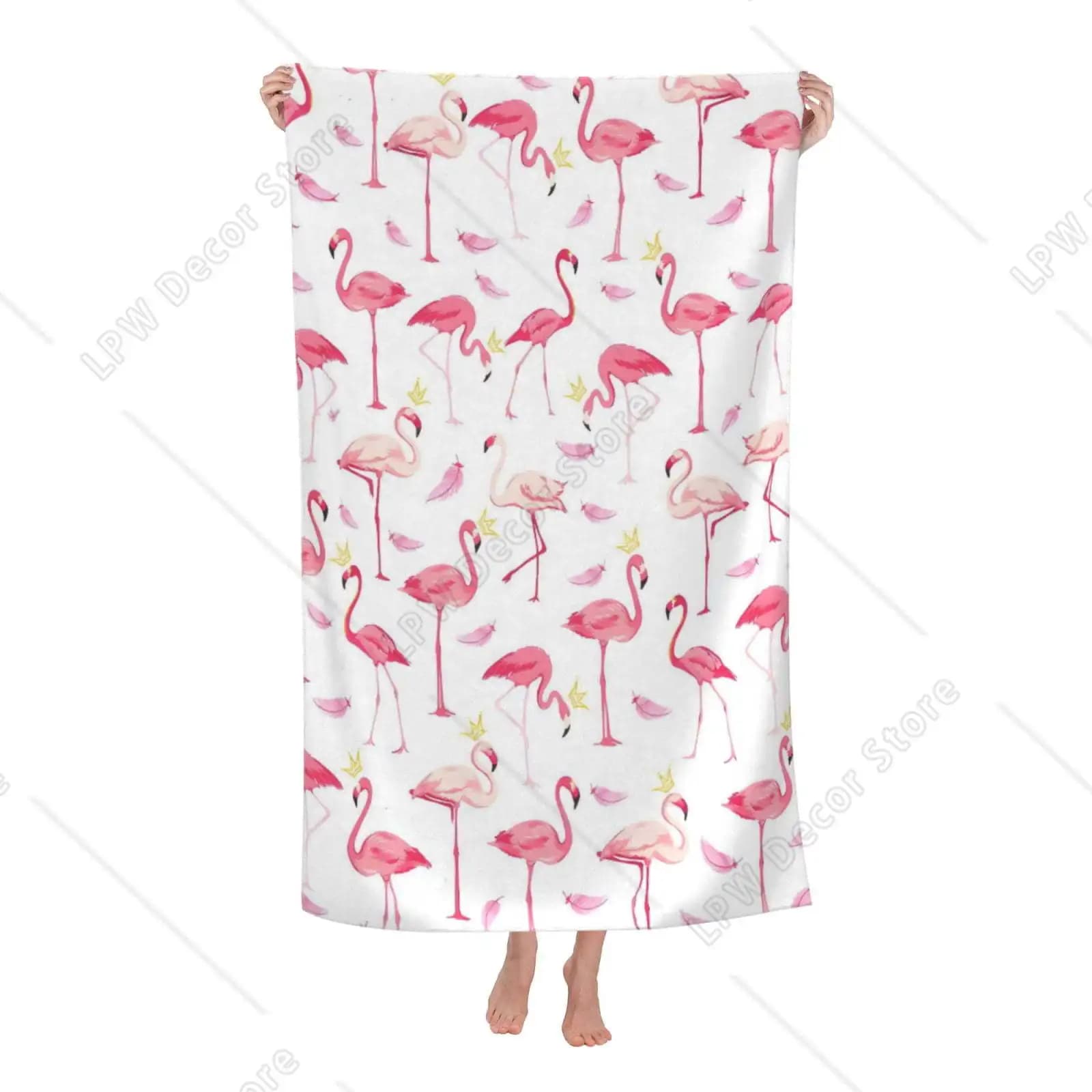 Asciugamano da bagno Flamingo, morbido e altamente assorbente per adulti, adatto per piscina, campeggio, viaggi