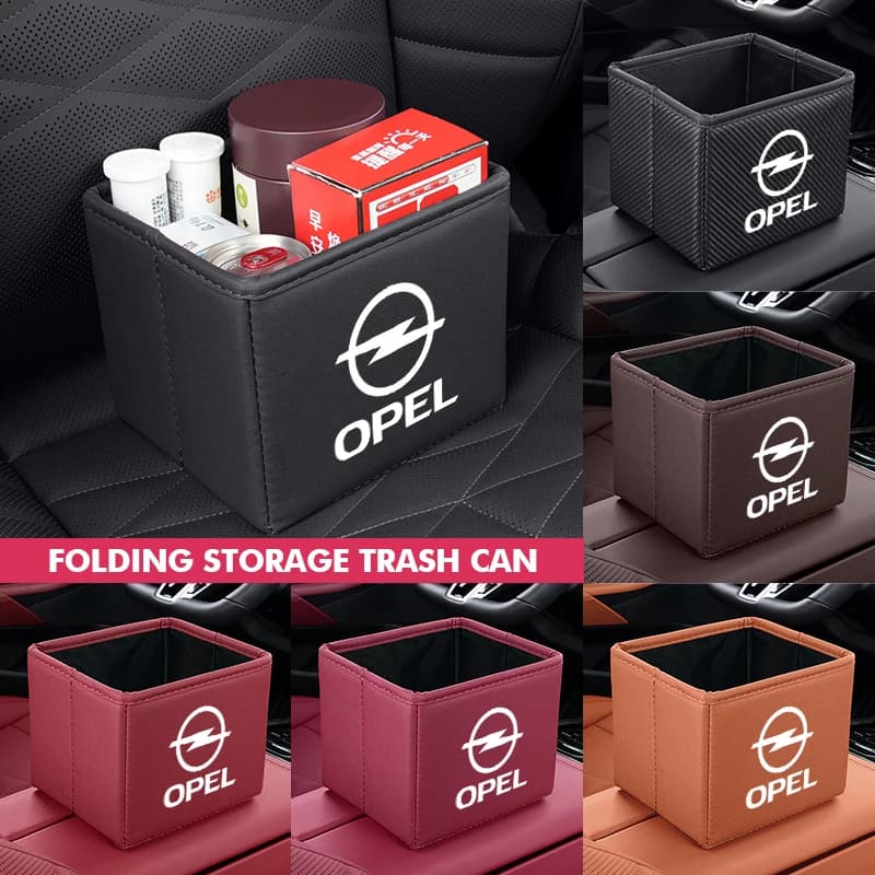 Car Trash Can Garbage Box Foldable Waste Basket Drink Storage For Opel Zafira Meriva Mokka Vivaro Vectra Antara Ampera