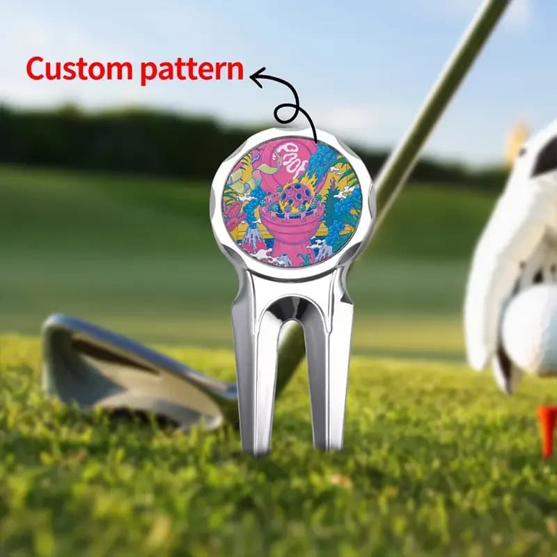 Strumento di riparazione per palline da golf personalizzato da 1 o 2 pezzi: pennarello per palline da golf personalizzato con base magnetica, regalo da golf personalizzato ideale