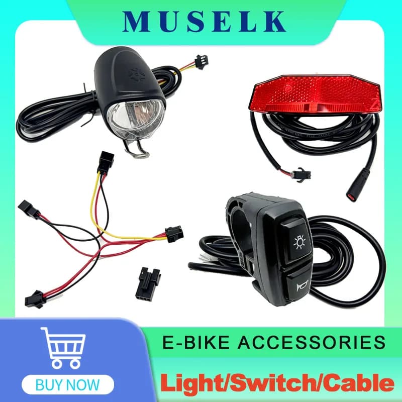 DK226 24V-60V Switch for Lights, Rear Lights and Clacson, Electric Bicycle Rubber Accessories