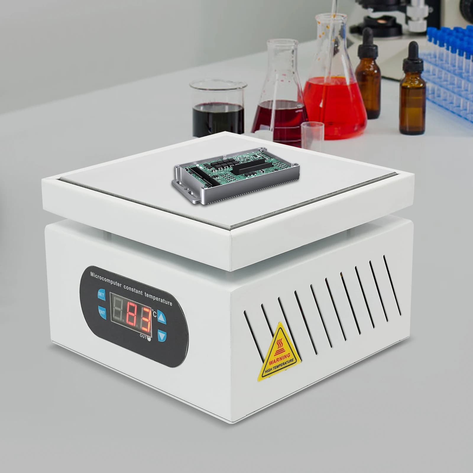 Piastra Riscaldante Elettrica per Saldatura LED 500W 6A con Microcomputer, Pre-riscaldamento, 0-400°C ° C/32-752 ℉
