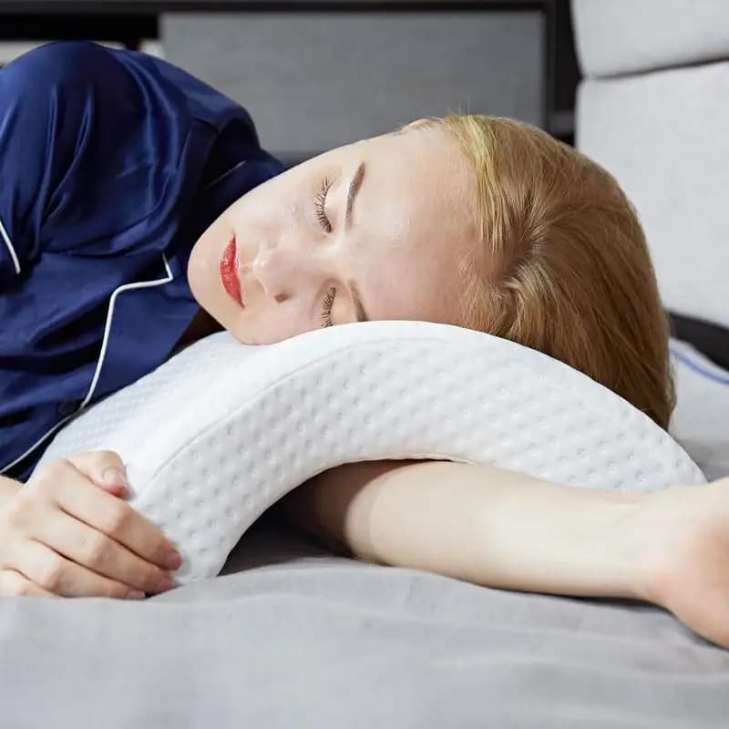 Cuscino ortopedico curvo a forma di U per il sonno Cuscino per le mani in schiuma memeory Prodotti ortopedici vuoti Cuscino per il collo Cuscini laterali da viaggio