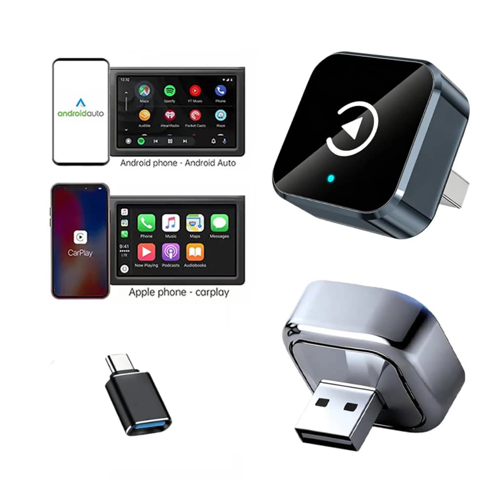 NEW Smart Wireless CarPlay Adapter for Apple iPhone＆Android, Plug and Play, Stable Connection, Universal Car Accessories