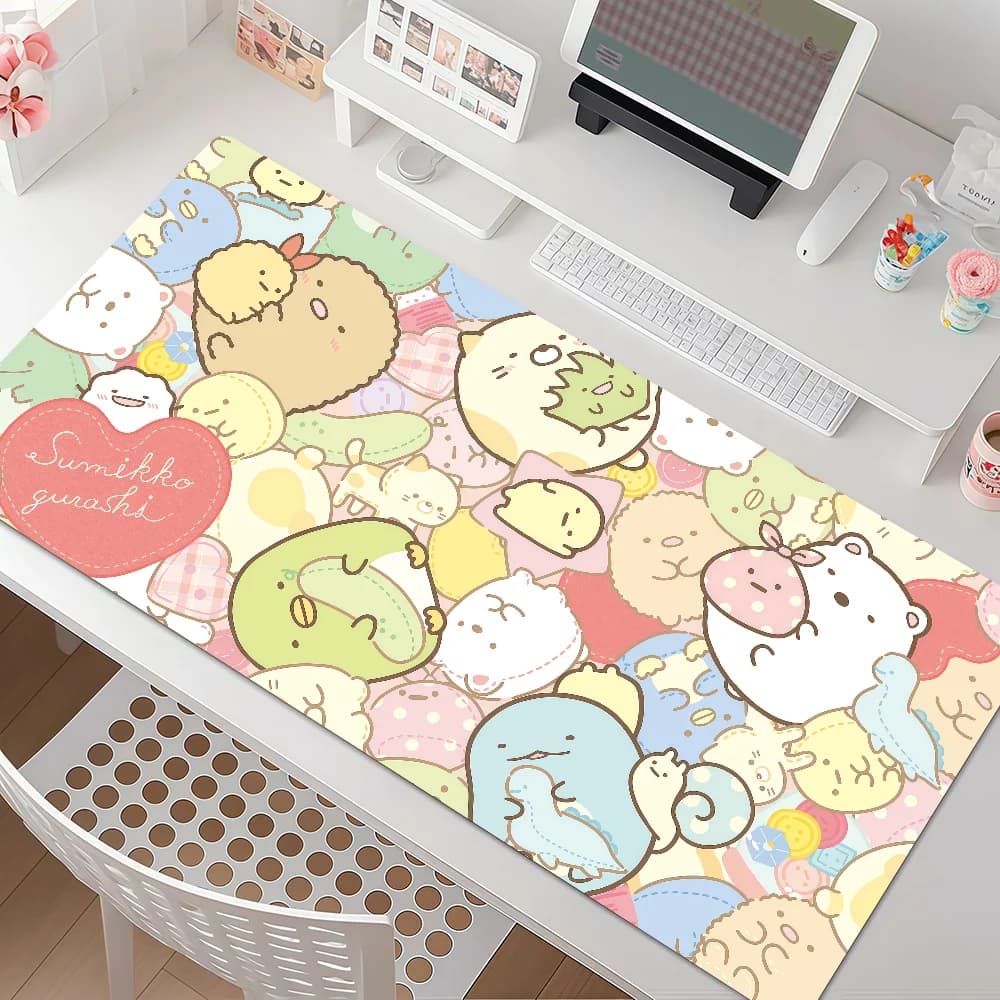 Anime S-sumikko Mouse Pad Anti Slip Rubber Edge Locked Thickened Laptop G-gurashi Gaming Desk Mat