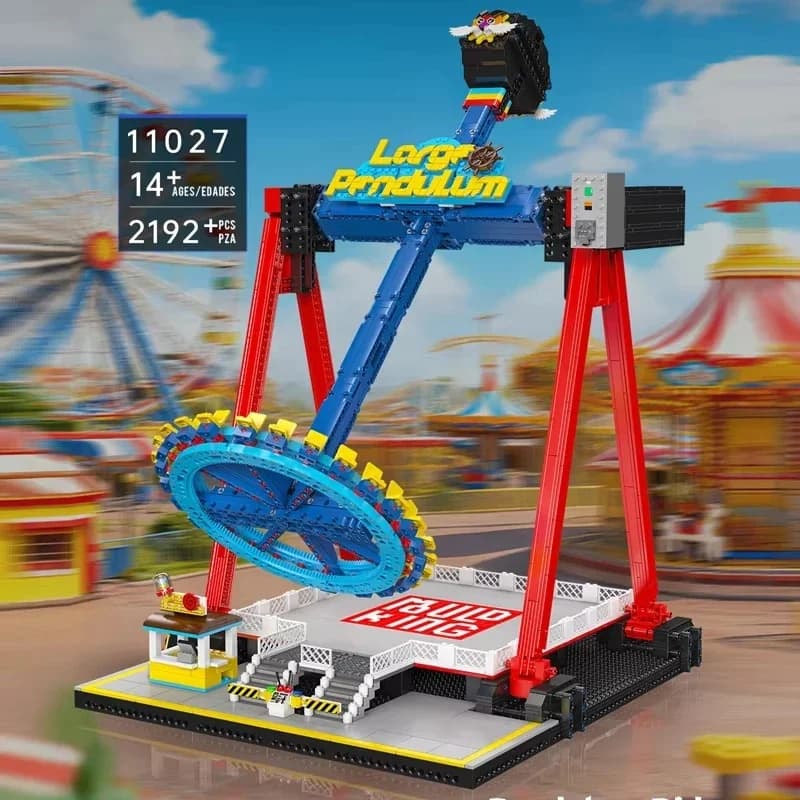 Mould King 11027 Amusement Park Toys The Motorized Pendulum Ride Building Block Assembly Roller Coaster Block Kid Christmas Gift
