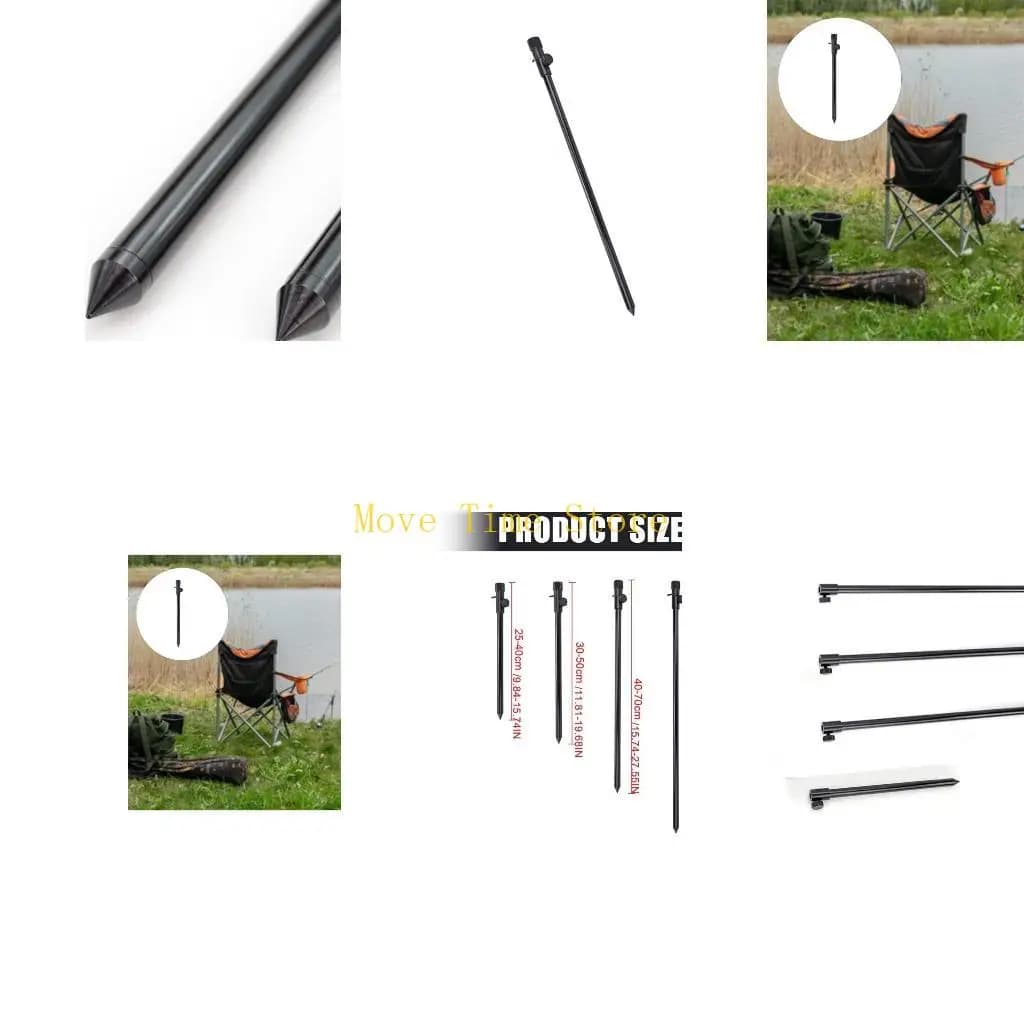Supporto da pesca in alluminio 92ME con design pieghevole e allarme