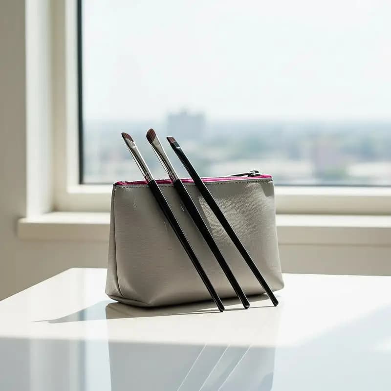 Eyeliner Brush Set 5Pcs Angled Tilted Fine Blade for Precise Liner Eyebrow Contour Multi Function Makeup Tool