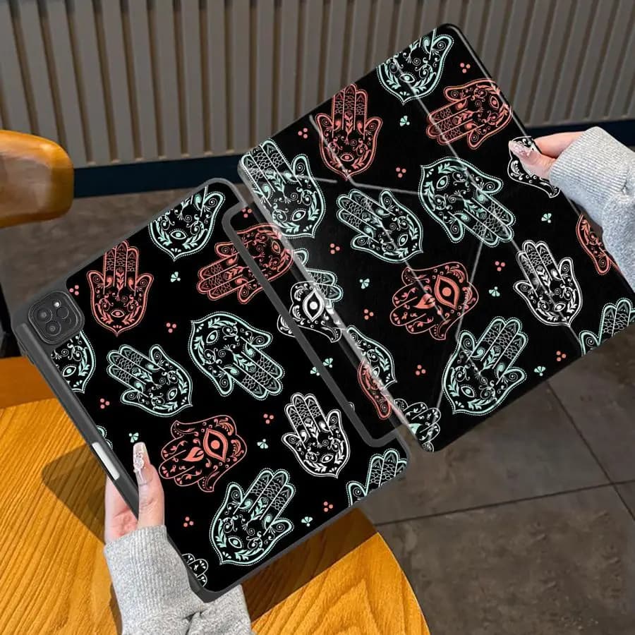 Colorful Hand Holder Cover Tablet Case For iPad Mini 6 7 Pro 2025 Air 4 5 M3 M2 M4 11inch Pro 11th 10th 9th 8th 7th 12.9inch