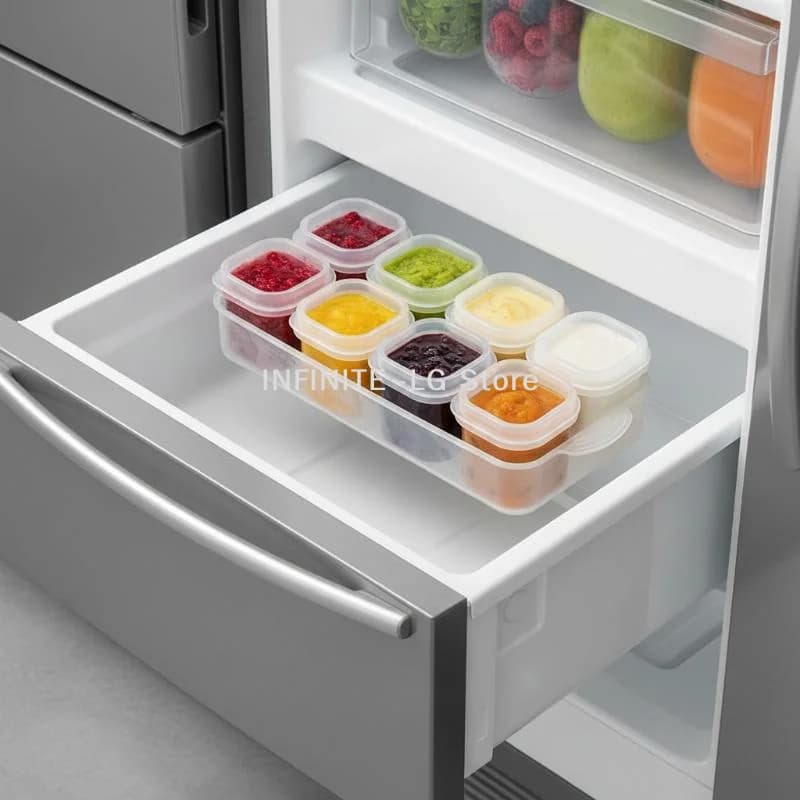 Mini Container Freezer with Cover, Sauce and Jam Box, Fresh Food Container, Airtight Jar for Spices and Cooking Dresses
