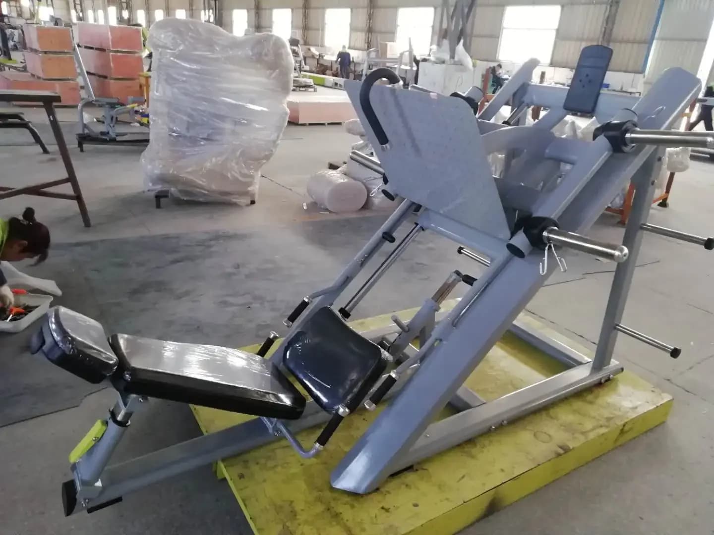 l # Club Metal New product Gym equipment Loaded strength machine with plate Sports machine for free weight for leg press PL56