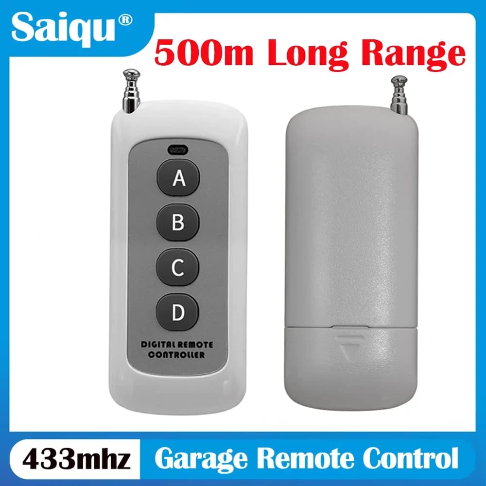 Telecomando universale 433 MHz Codice di apprendimento 1527 Trasmettitore a 4 pulsanti a lungo raggio per apriporta garage Smart Home