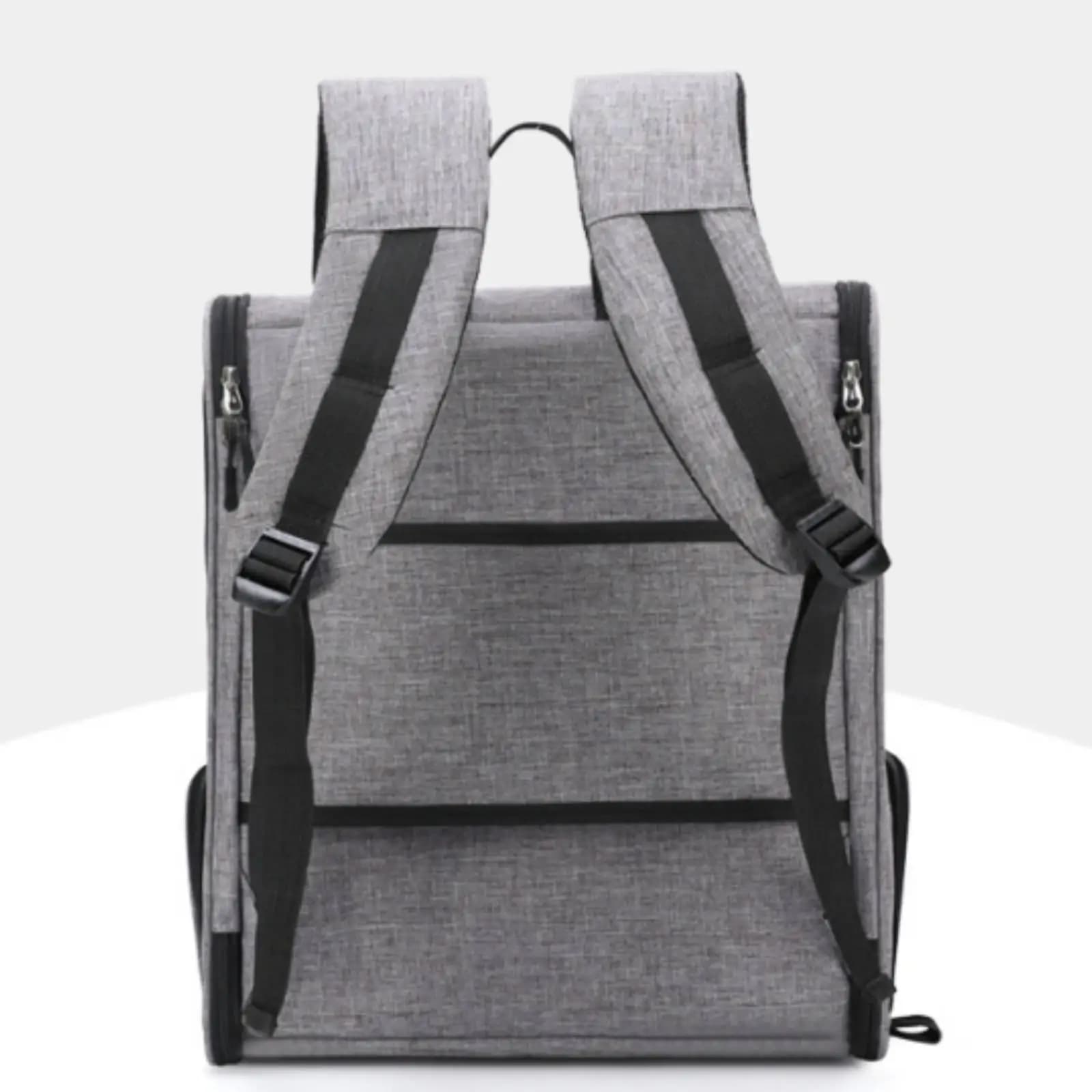 Oxford Fabric Bag Pet Carrier Backpack with Wheels Large Window Breathable Mesh for City Transport