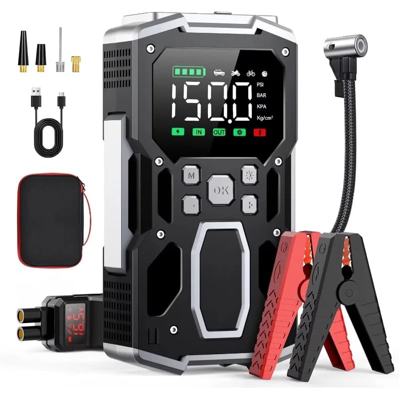 Avviatore portatile da 5000 A con compressore d'aria 12 V Avviatore Power Bank Booster per auto ODM