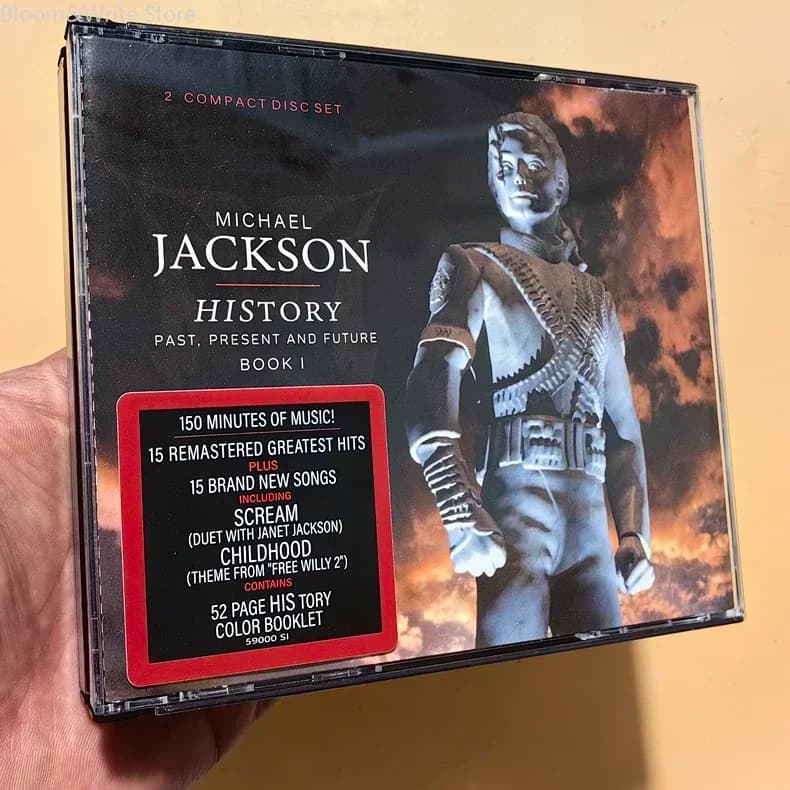 Superstar The King of Pop MJ-Michael Jackson History Album 2CD Thick Box Pop & Rock Walkman Car Soundtracks Box Gifts