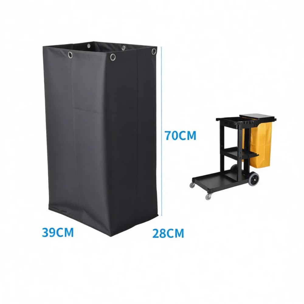 Industrial Strength Cleaning Cart Bag Heavy Duty Fabric Laundry Collector Hotel Housekeeping Trolley Replacement Storage