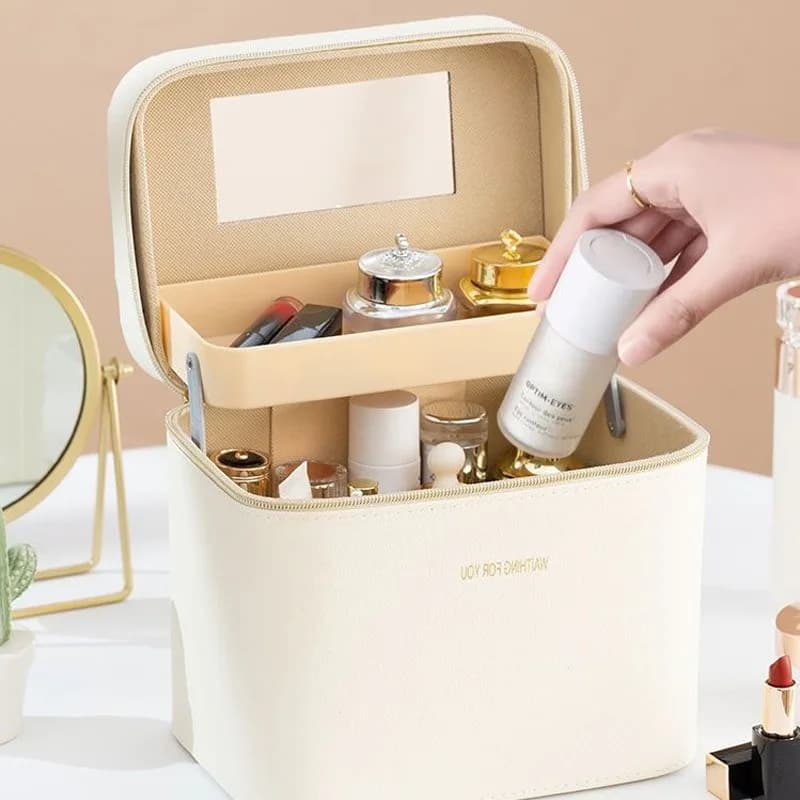 Portable Outdoor Travel Cosmetic Storage Bag Large Capacity Makeup Case Fashion Makeup Bag Cosmetics Toiletries Organizer Box