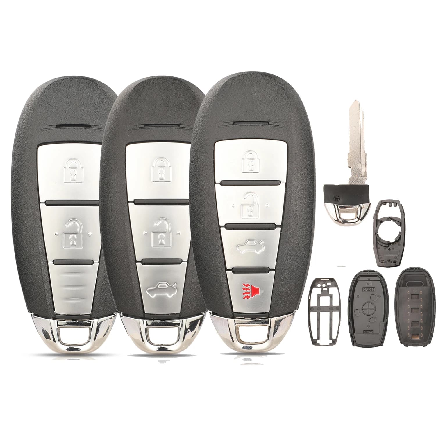 Jingyuqiin 2/3/4 B Chiave A Distanza Dell'automobile Vuoto Fob Borsette Caso Per Suzuki Swift SX4 Vitara 2010-2016 TS008/TS007 Intelligente Con Piccola Chiave