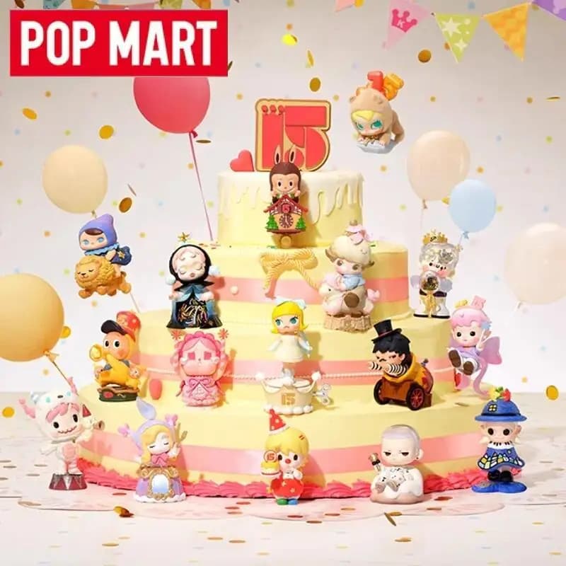 POP MART Celebrating the moment POPMART Series of the 15th anniversary Fashionable blind box Toys Dolls Mysterious box Fun anime Action Figure