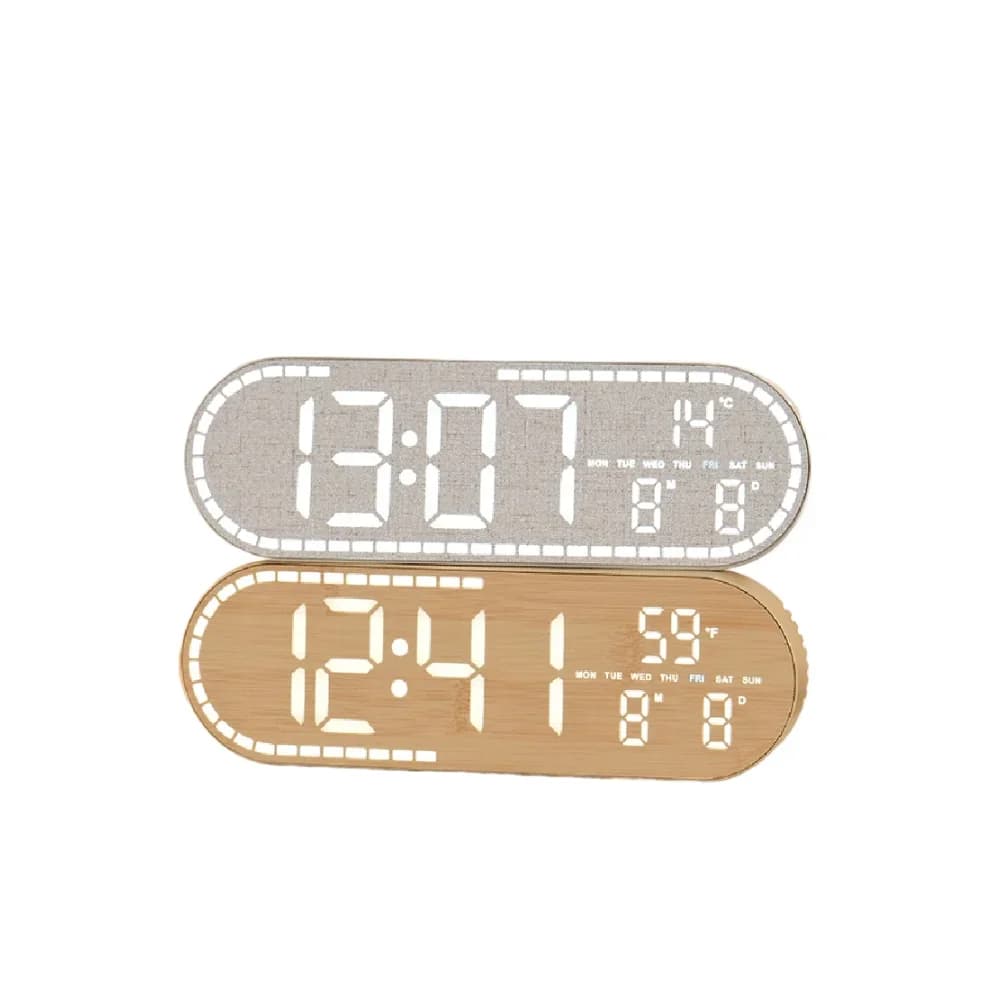 Orologio da parete digitale a LED con display della temperatura Calendario Sveglia Timer Sveglia digitale Display della temperatura a LED