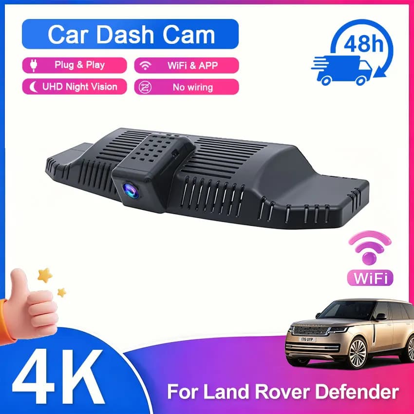 New! Plug and Play Dash Cam For Land Rover Defender 90 110 2020-2026 Special Car DVR Wifi UHD Dashcam Camera