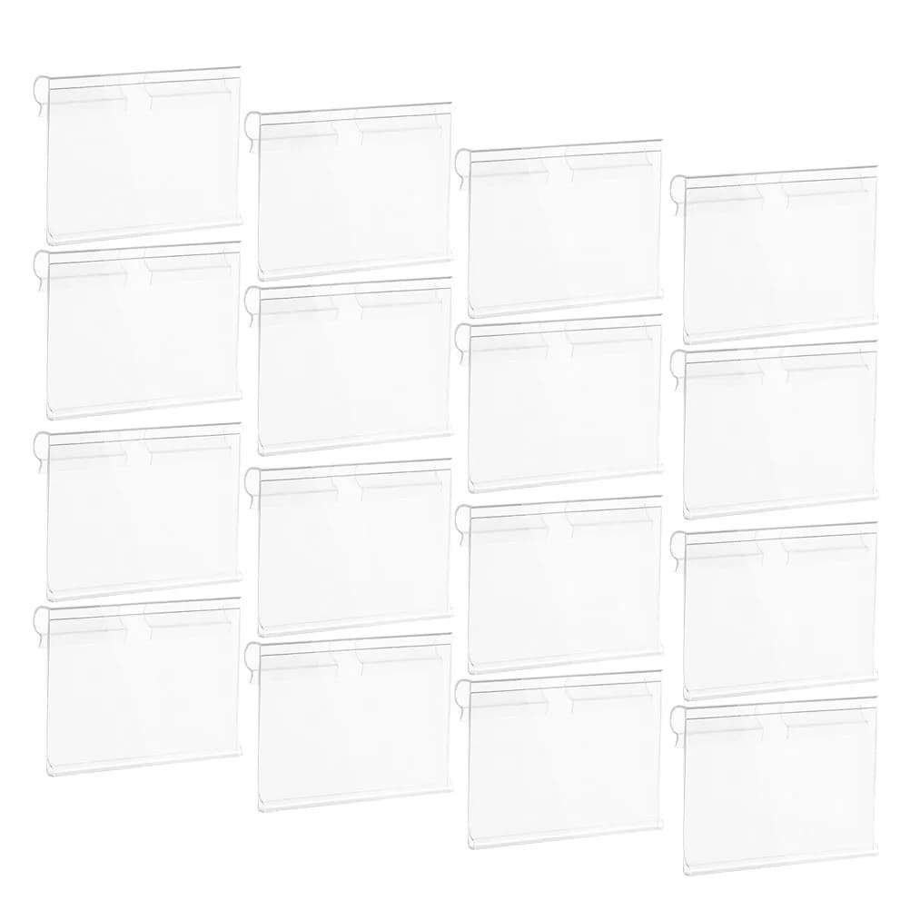 120 Pezzi Portaetichette Trasparenti in PVC per Supermercati, Clip per Esposizione Prezzi su Scaffali, Porta Cartellini per Negozi al Dettaglio e Magazzini