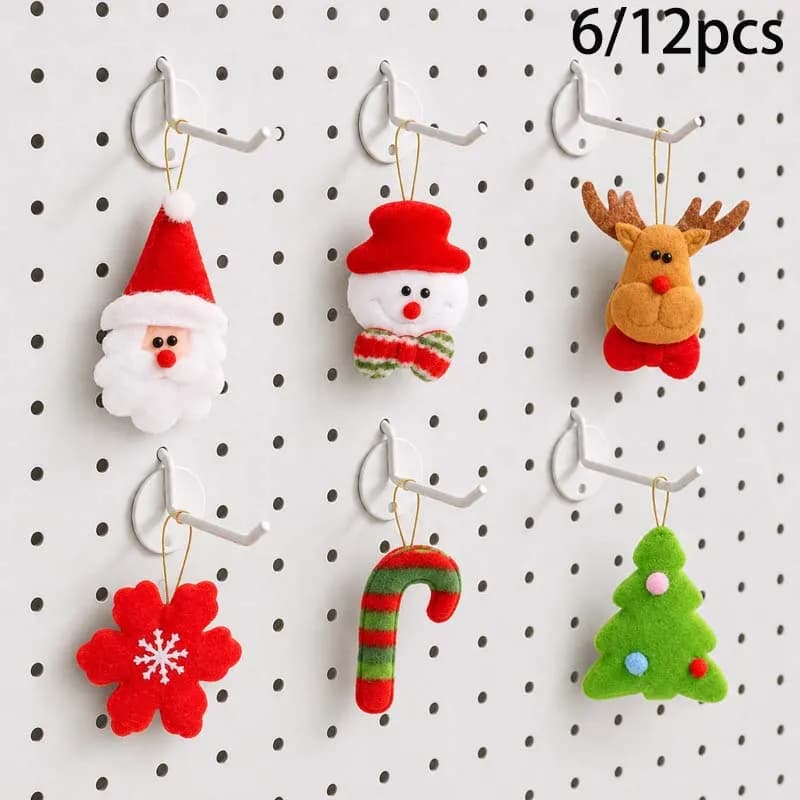 6/12 White Nail Board Hooks, Metal Nail Board Display Hooks, Hanging Nail Board Brackets, Easy-to-Install Multifunctional Small