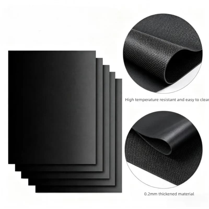 Teflon Grill Mats,Set of 5 Copper Grilling Mat, BBQ Grilling Accessories,Works on Gas, Charcoal, Electric Grill,Baking Mats