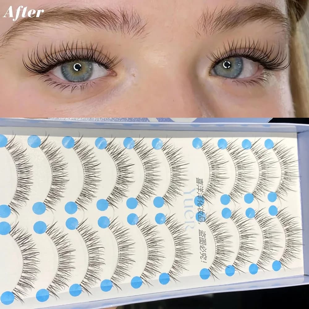New Fin 3D Eyelashes in Finta Visone Skin, Natural and Long, Extension Eyelashes Made in Hand, Soft and Moisturized for Makeup Female Eyes