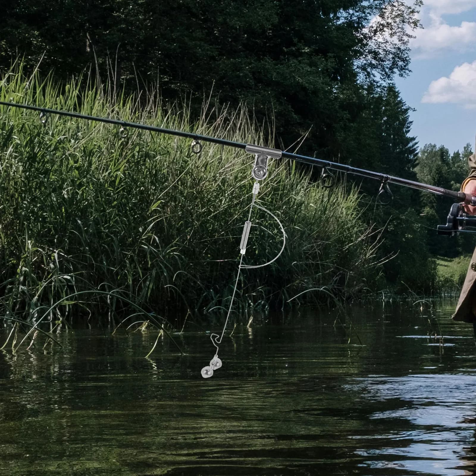 Campanello Professionale in Acciaio Inox per Pesca in Mare e Lago, Allarme per Canne da Pesca, Rilevamento Morso con Suono Chiaro e Forte
