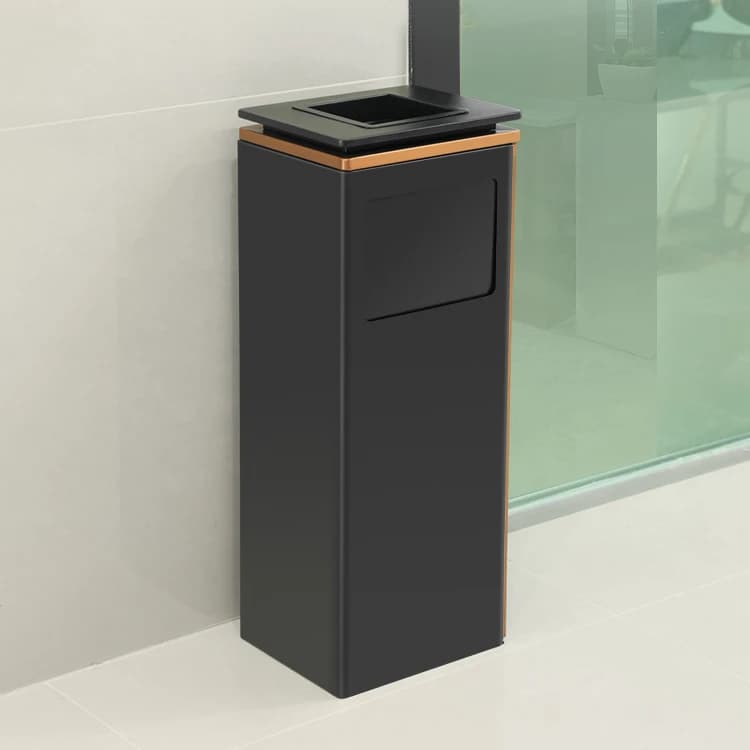 Lussuoso Cestino per Rifiuti in Acciaio Inox per Esterni, Bidone Commerciale in Metallo per Riciclaggio, Contenitore per Rifiuti Rettangolare per Hotel