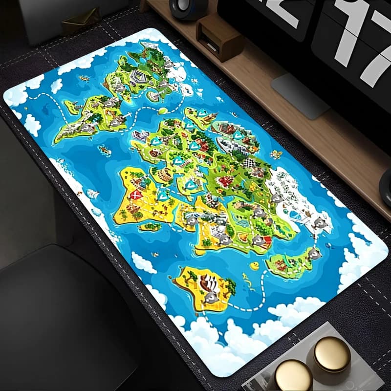 Game Map Large Mouse Pad Non-Slip Gaming keyboard pad Office Carpet Rubber Computer Mousepad E-sports Gamer Extended Desk Mat
