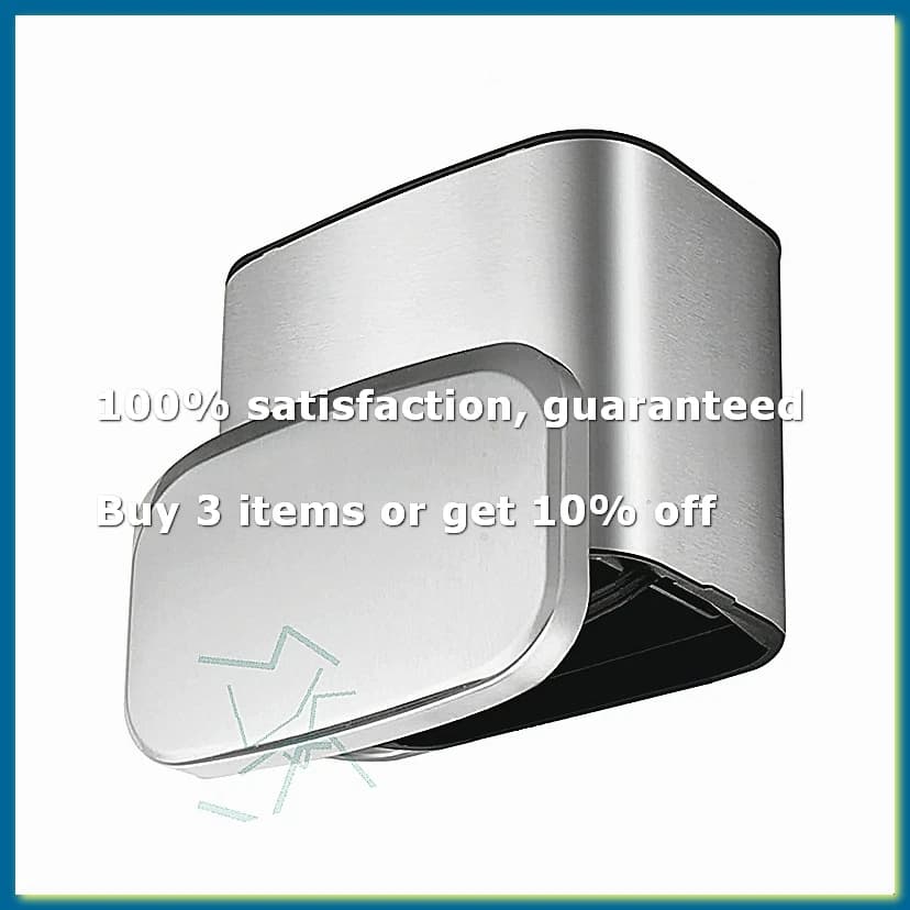 Hanging Stainless Steel Compost Bin 1.05 Gallon Wall Mounted Trash Can with Lid, Kitchen Cabinet Door Sink Garbage Can-AD33