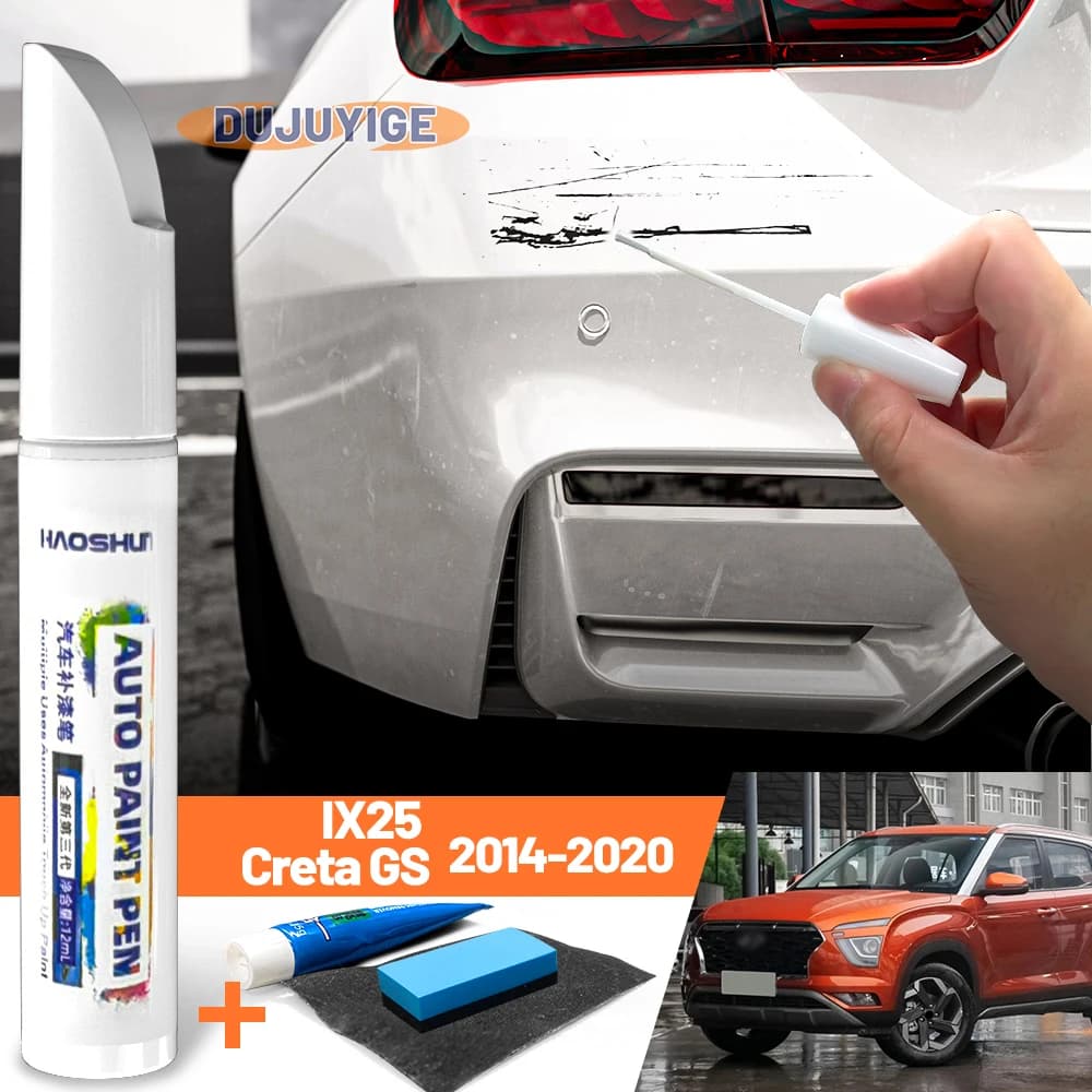 Penna per vernice per auto Cura della vernice Riparazione graffi Pittura a cera Rimozione graffi per Hyundai IX25 Creta GS MK1 2014-2020 2015 2016 2017