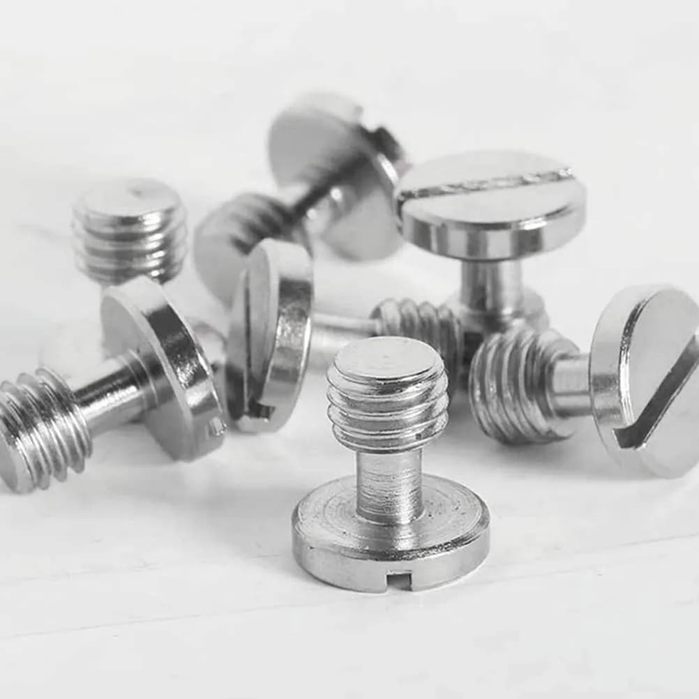 5Pcs Camera Tripod Screws Nickel Plated Iron Strong Texture Quick Release Plate Screws Camera Fixing Screw Replacement