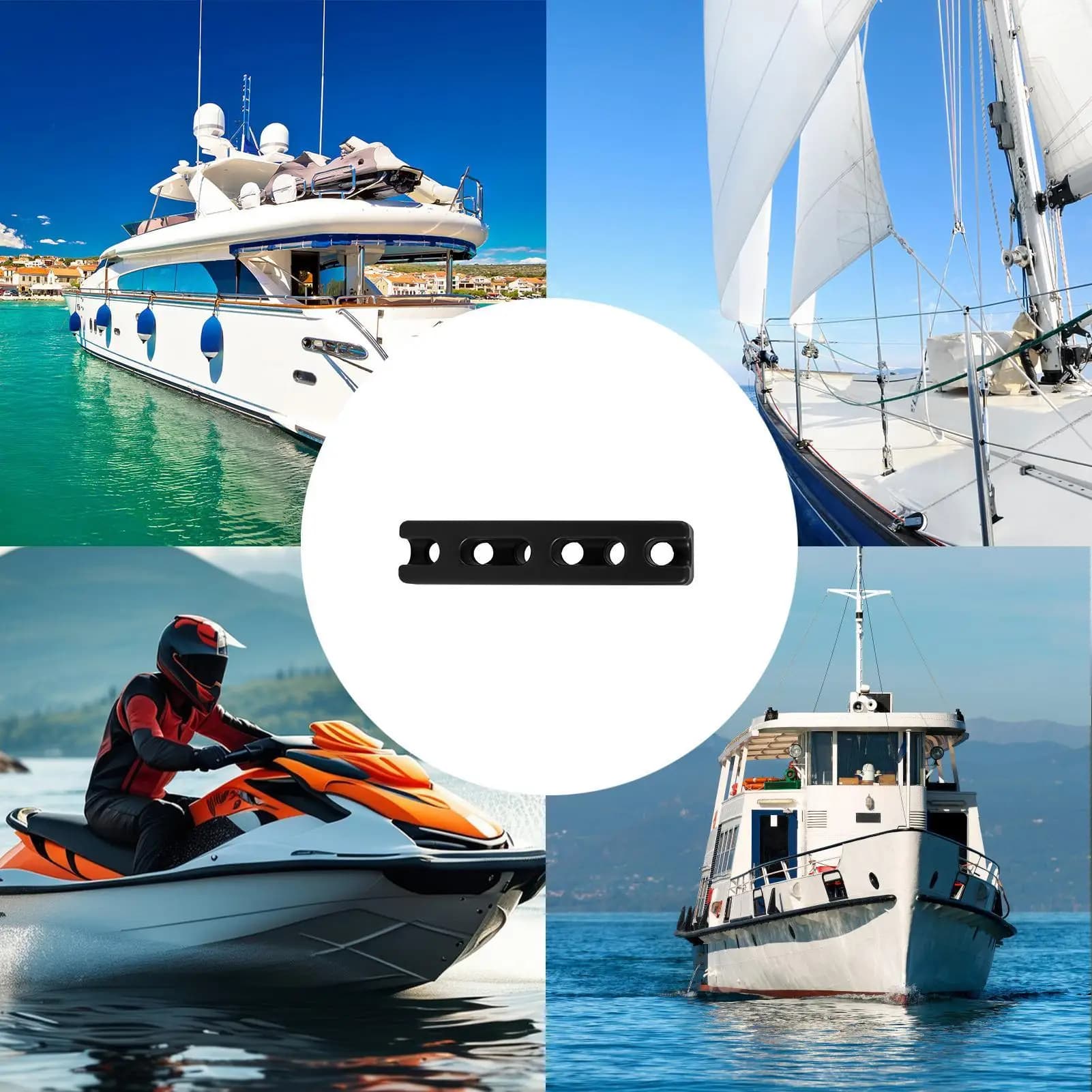 Dock Line Snubber Mooring Shock Absorbing Guard Boat Docking Line Buffer Snubbers For Boating Sailing Docking Anchoring Outdoor