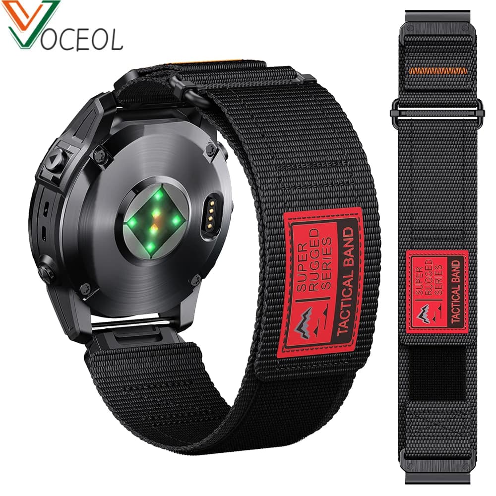 Cinturino per orologio in nylon QuickFit da 26 mm per Garmin Fenix 8 E Fenix 7X 6X 5X 51 mm, Enduro 3 2, Epix Pro Tactix 7 8 51 mm Bracciale