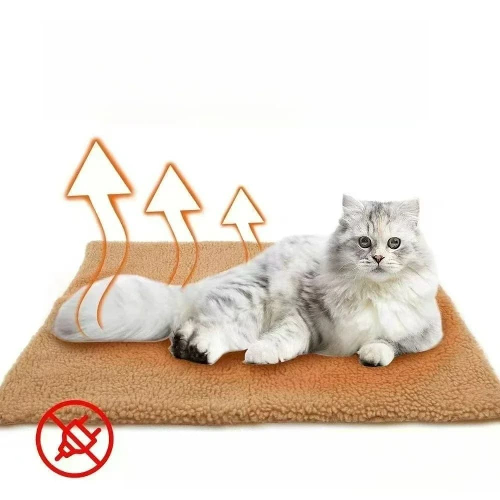 Lettino per gatti autoriscaldante Tappetino per cani riscaldato Tappetino termico extra caldo per animali domestici con copertura rimovibile Fondo antiscivolo Non elettrico