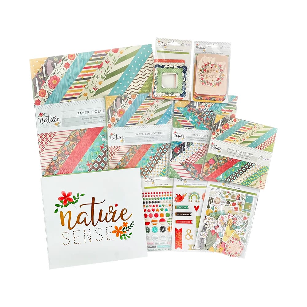 Creative Path Nature Sense Scrapbooking Journaling Set Decorative Papers Alblum Stickers Diecuts DIY Crafting Junk Journal Kits