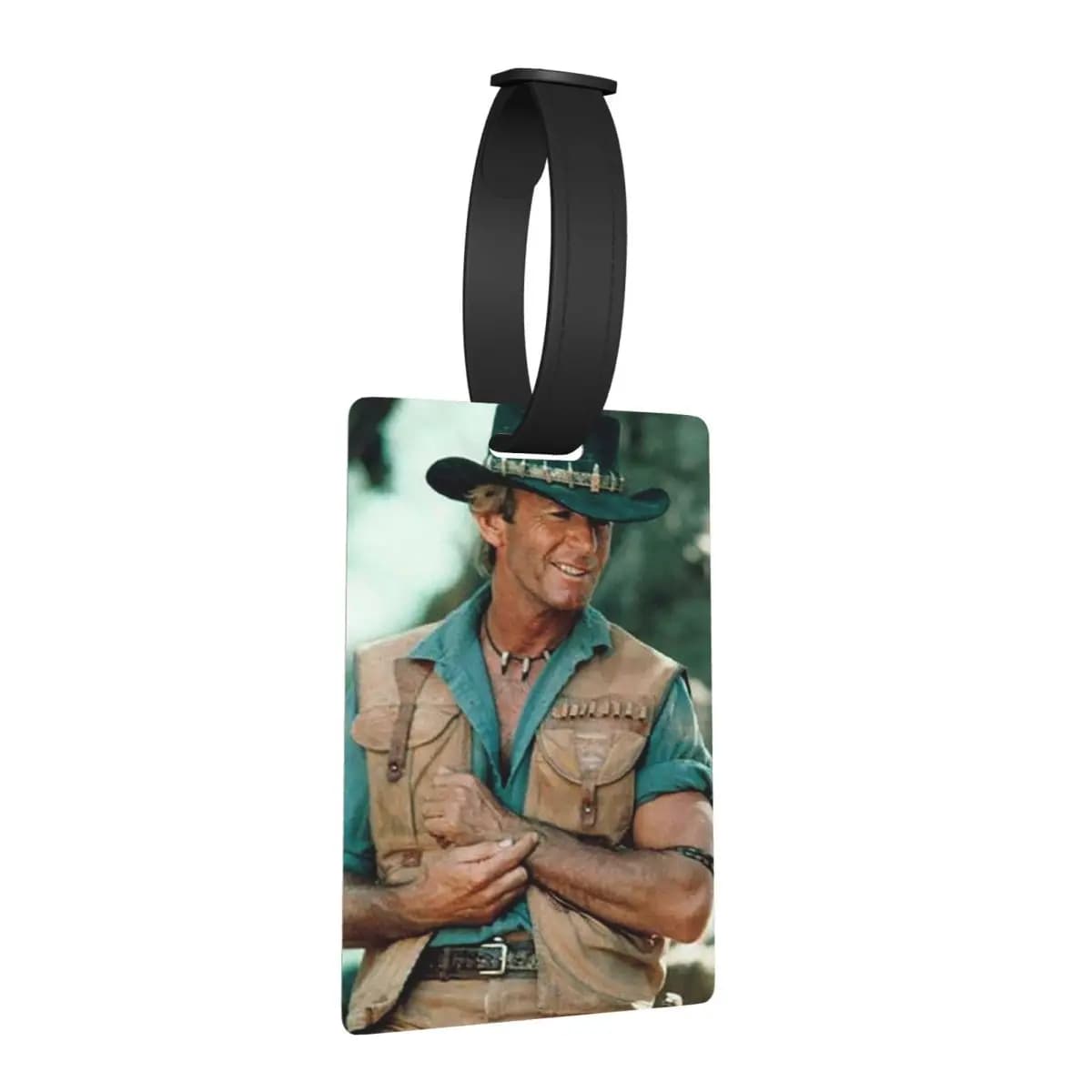 Etichette per bagagli Paul Hogan Crocodile Dundee, accessori per valigie, etichetta per bagaglio da viaggio, porta etichette con nome e indirizzo