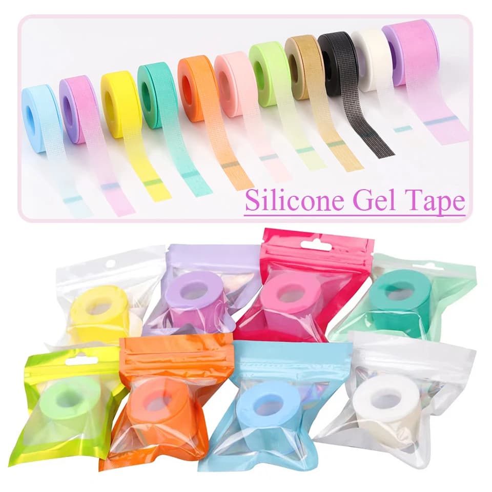 New Ribbon Adhesive Nonwoven Color Breathable Eyelash Resistant Microporous Extension Silicone Gel Tape Makeup Tool