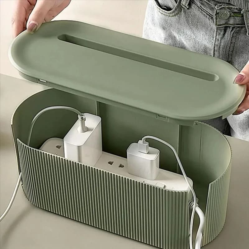 SEWS - Braccialetto porta cavi Wi-Fi wireless, supporto da tavolo per cavi, scatola porta cavi nordica, organizer per cavi e fili