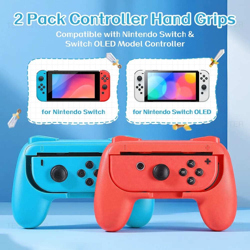 2PCS Gamepad Manopole per Nintendo Switch/OLED Controller Maniglia Joystick Staffa di supporto Shell per NS Switch Accessori di gioco